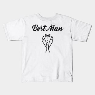 Best Man Bowtie Tuxedo Wedding Gift Kids T-Shirt